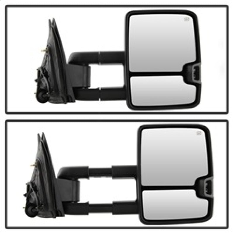 SPYDER xTune Chevy Silverado 14-16 Heated Amber LED Signal Telescoping Mirrors MIR-CSIL14S-G2-PWH-AM-SET 9936708
