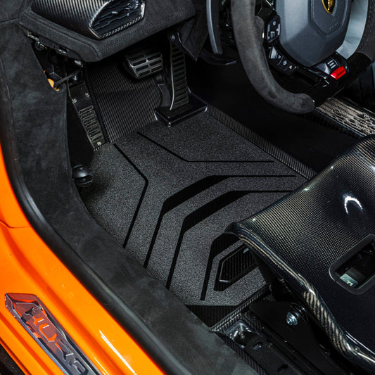 T1 Carbon Fiber Floor Mats for Huracan STO with Carbon Floor Option