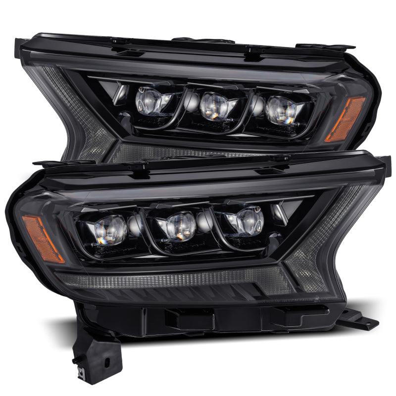 AlphaRex 19-21 Ford Ranger NOVA LED Proj Headlight Plnk Style Alpha Blk w/Activ Light/Seq Signal/DRL 880123 *Discontinued