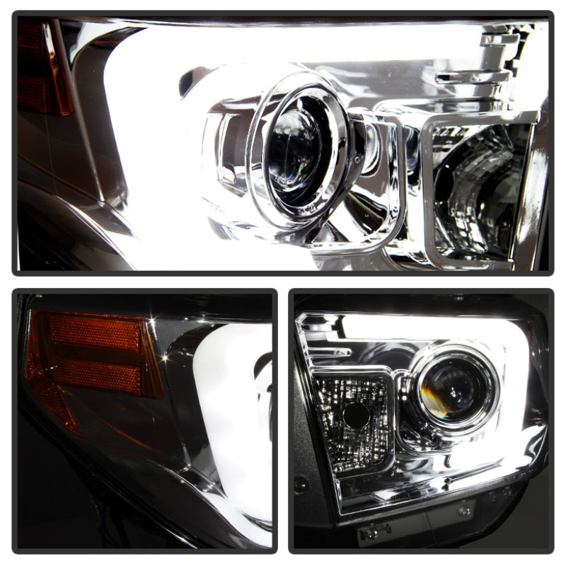 Spyder Toyota Tundra 2014-2016 Projector Headlights Light Bar DRL Chrome PRO-YD-TTU14-DRL-C 5080141