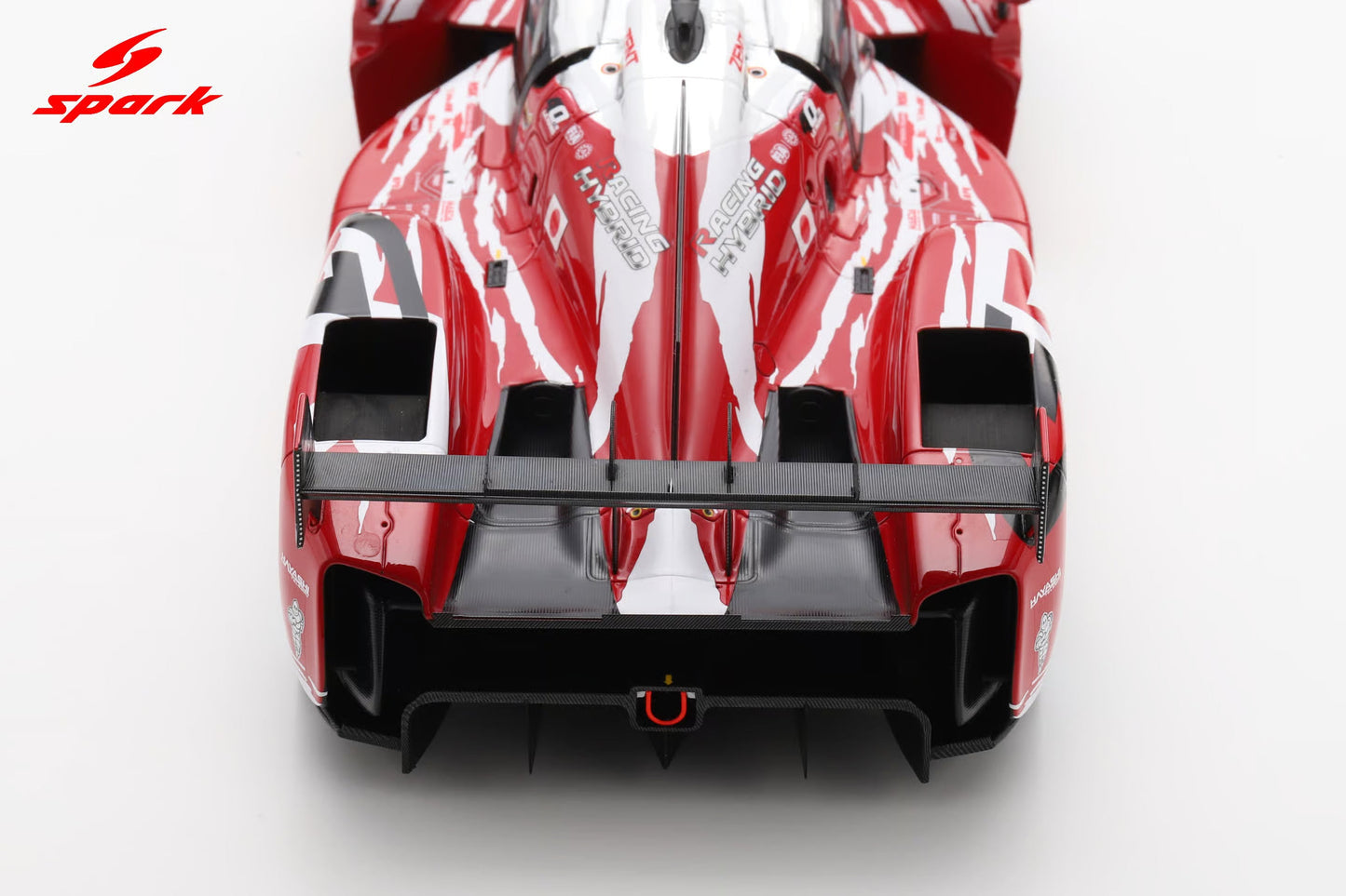 Spark Model Toyota GR010 Hybrid LMDh Team Toyota Gazoo Racing #7 WEC 24hrs Le Mans 2025 Red 1:18 WITH DISPLAY