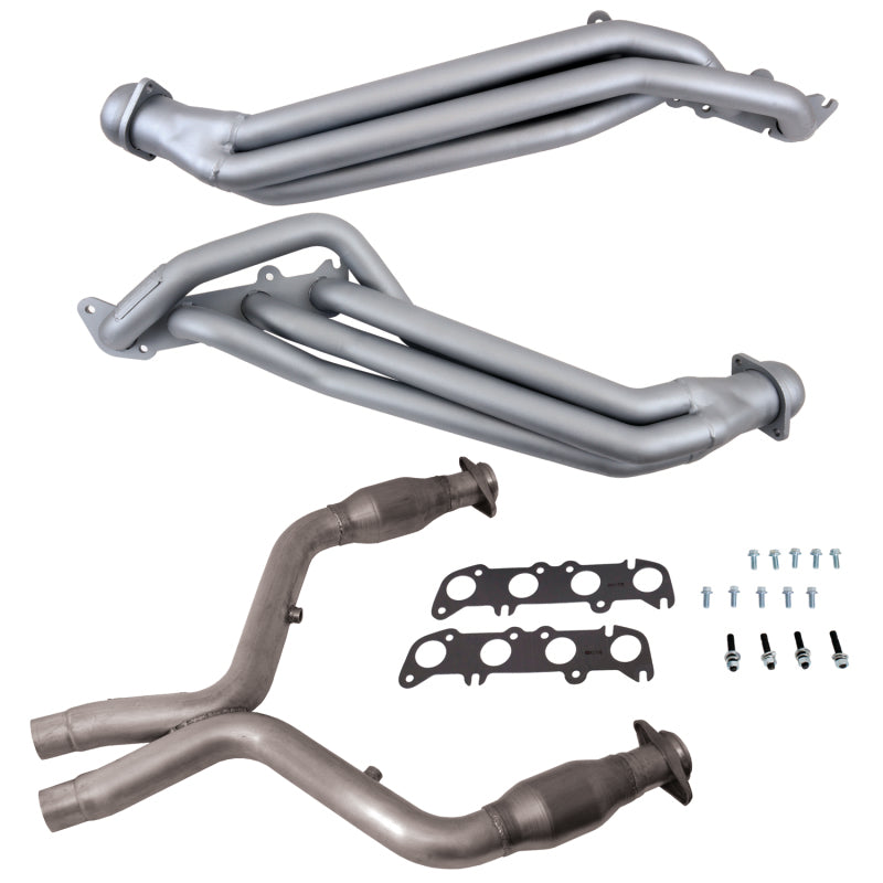 BBK 11-14 Ford Mustang GT 5.0 1-7/8in Long Tube Headers w/High Flow Catted X-Pipe (Ti Ceramic) 18561