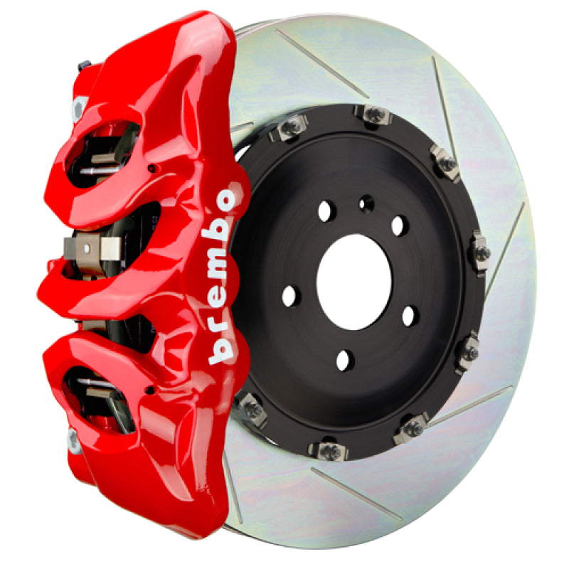 Brembo 24+ BMW M30i/530i XDrive Front GT BBK 6 Piston Cast 380x34 2pc Rotor Slotted Type-1 - Red 1T2.9039A2