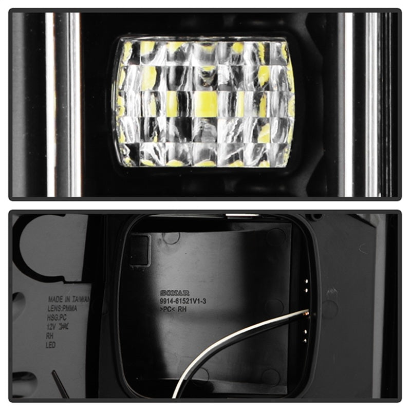 SPYDER 21-23 Ford F150 (Factory Halogent) Light Bar LED Tail Lights - Black (ALT-YD-FF15021HAL-BK) 5088772