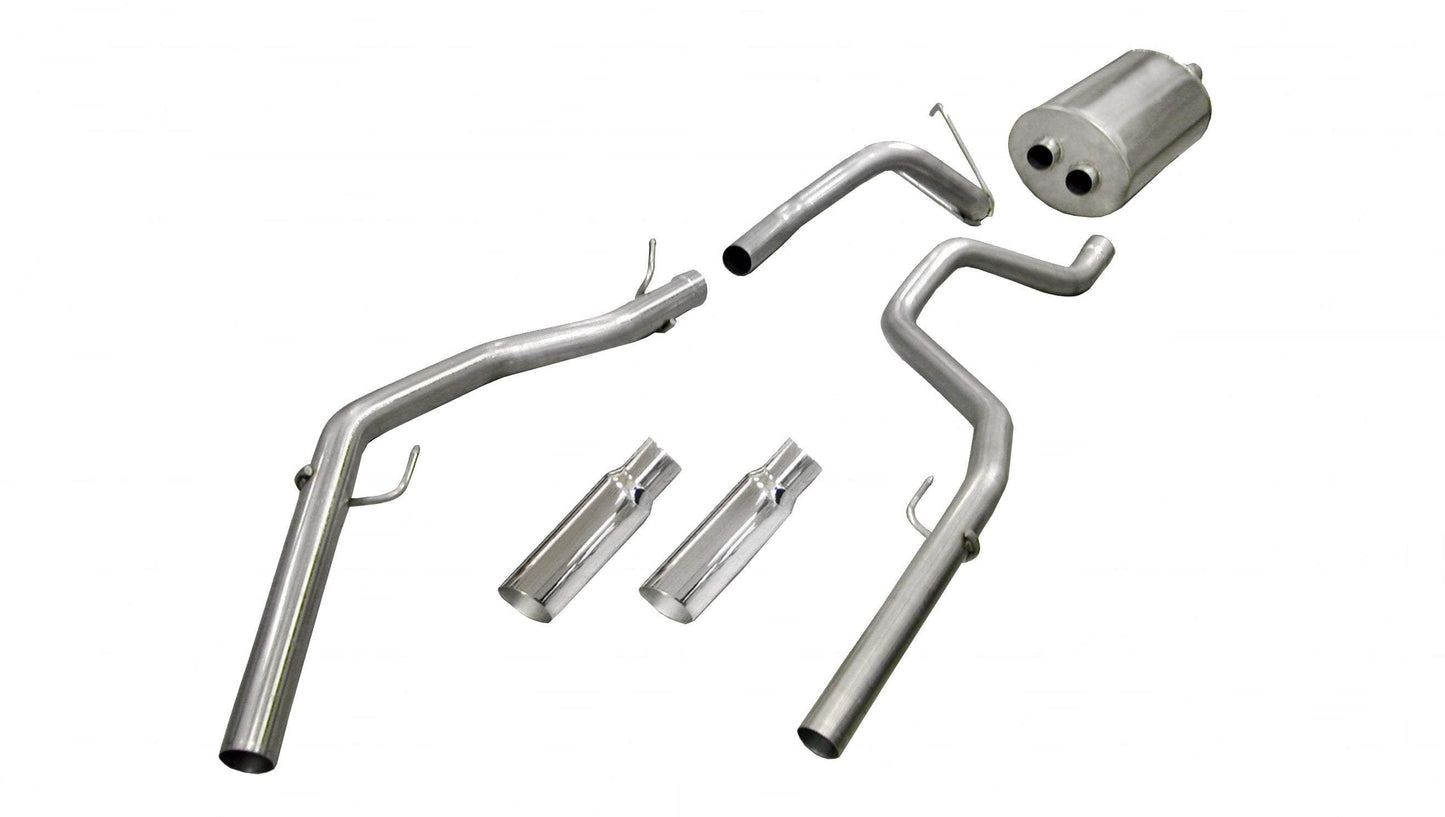 Corsa Sport / 3.0 in Cat-Back DRE 4.0 in Single Tips | 2009-2021c RAM 1500 4.7L, 5.7L 140WB (24425)