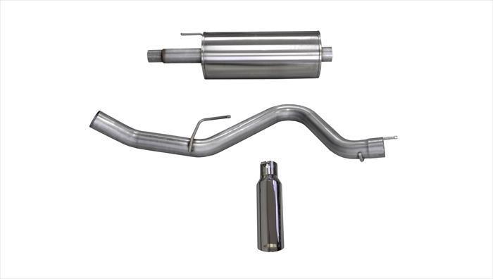 Corsa Sport / 3.0 in Cat-Back SSE 4.0 in Single Tip | Ford F-150 V8 2015-2019 5.0L (24837)