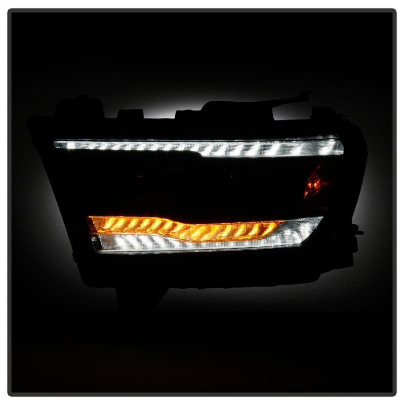 Spyder Dodge Ram 19-20 Halogen Model Projector Headlights Chrome PRO-YD-DR19HALSI-SEQ-BK 5087393