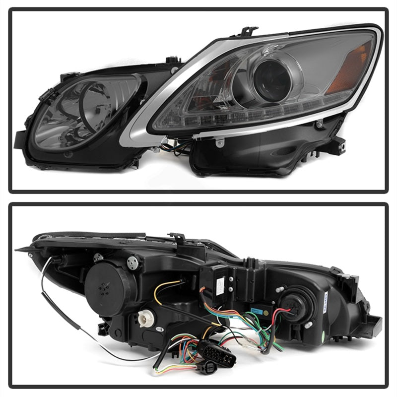 Spyder Lexus GS 300 / 350 / 450 06-11 Headlights - HID Model Only - Smoke PRO-YD-LG06-HID-DRL-SM 5082817