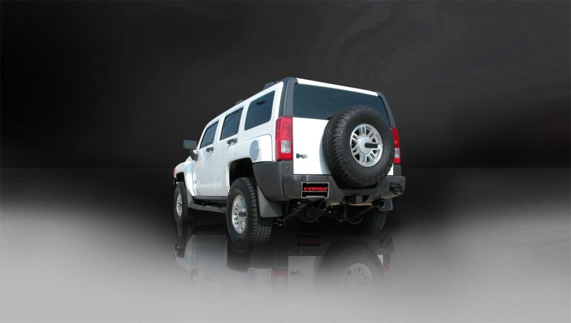 Corsa 06-08 Hummer H3 3in Cat-Back Dual Rear w Single 4in Black Pro-Series Tips 14212BLK