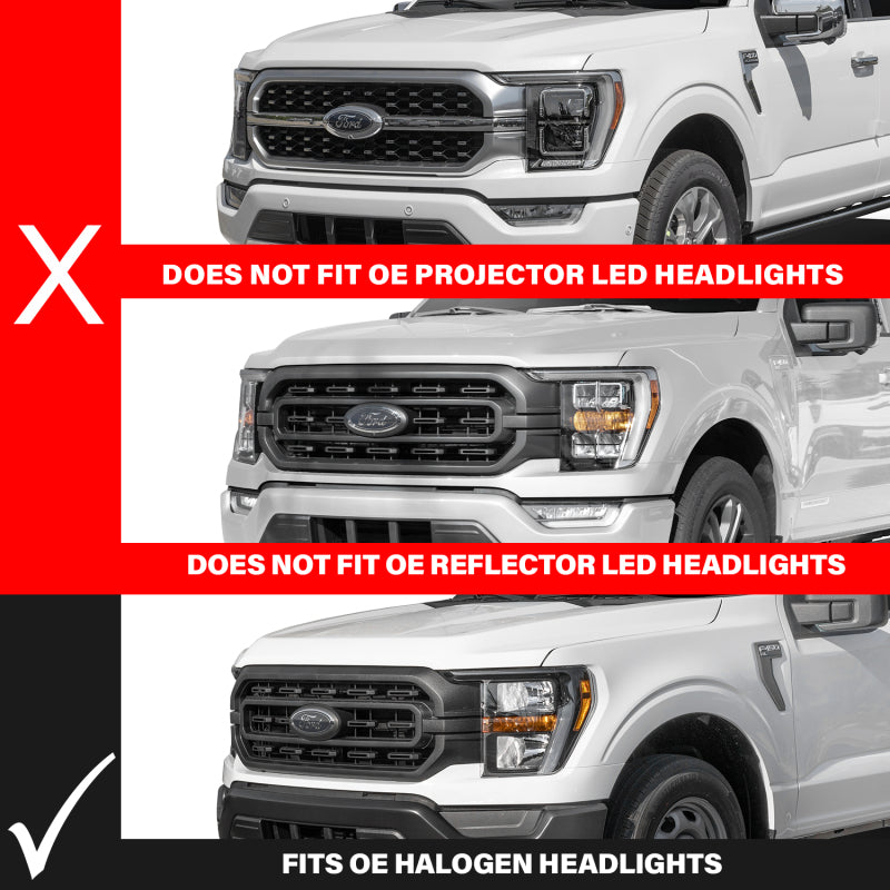ANZO 21-23 Ford F-150 (w/Factory Halogen) Z-Series Full LED Proj Headlights - Pass. Side ONLY 111593X-R