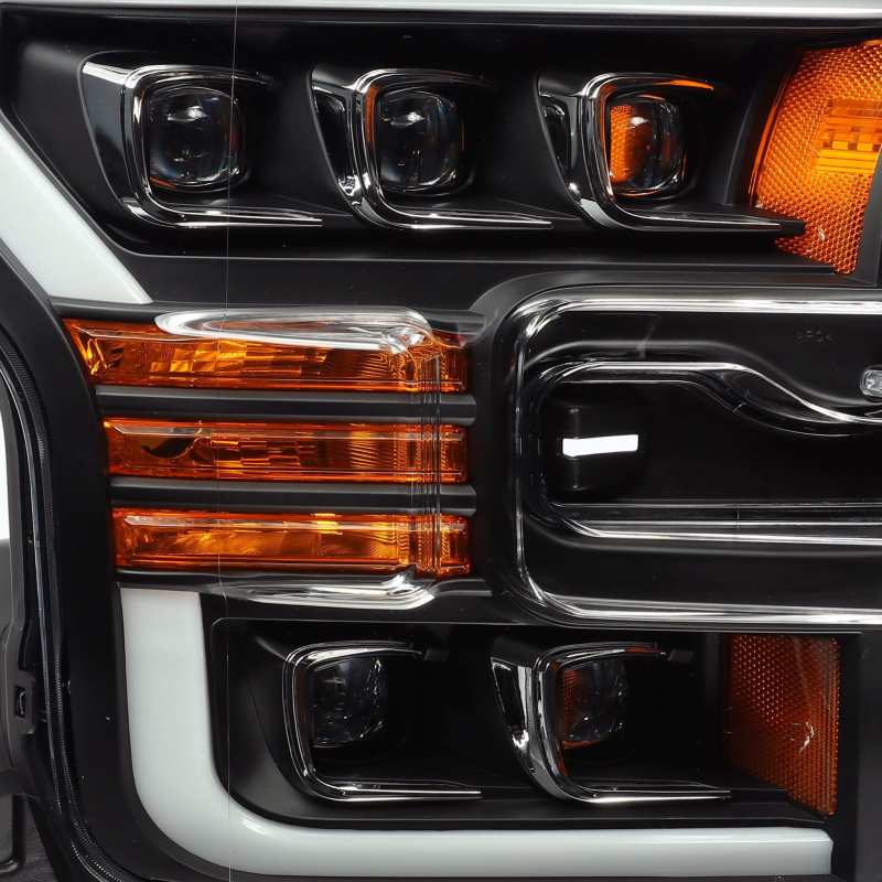 AlphaRex 17-20 Ford Raptor NOVA LED Proj Headlights Plank Style Matte Black w/Activ Light/Seq Signal 880152 *Discontinued