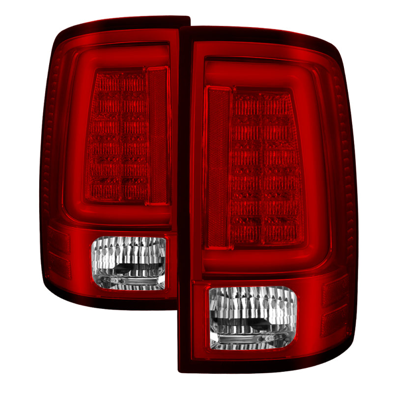 Spyder 13-14 Dodge Ram 1500 LED Tail Lights - Red Clear ALT-YD-DRAM13V2-LED-RC 5084071