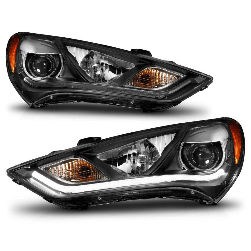 Anzo 2013-2015 Hyundai Genesis Projector Headlights w/ Plank Style Design B