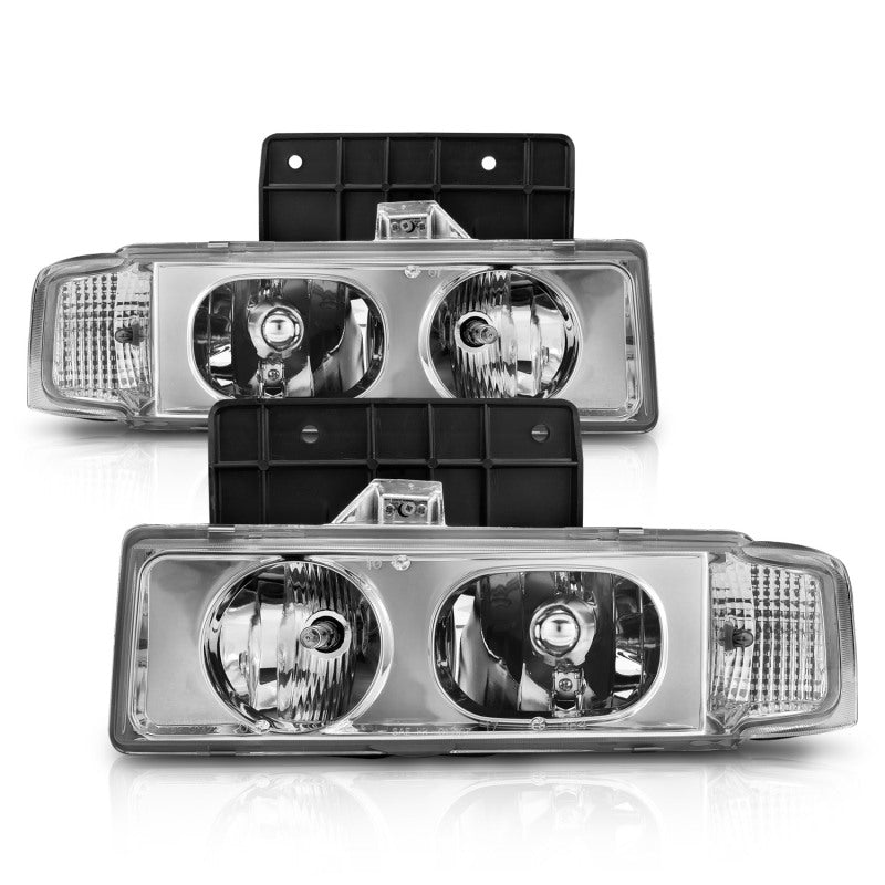 Anzo Chrome Crystal Headlights 1995-2005 Chevrolet Astro