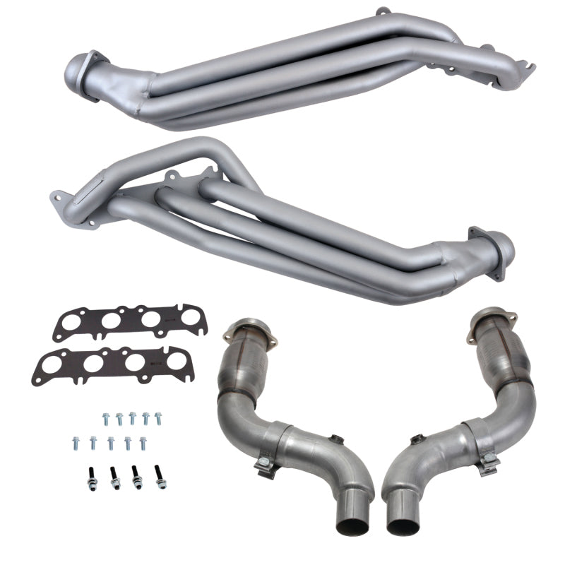 BBK 15-23 Ford Mustang GT 5.0 1-7/8in Long Tube Headers w/High Flow Catted Mid Pipe (Ti Ceramic) 18563