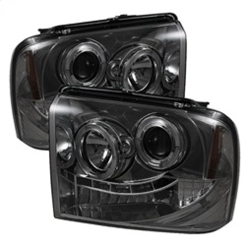 Spyder Ford F250/350/450 Super Duty 05-07 Projector Headlights LED Halo- LED Smke PRO-YD-FS05-HL-SM 5010568