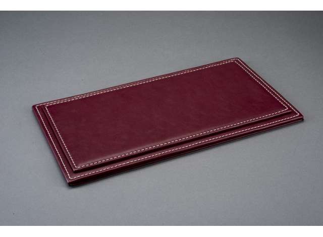 Atlantic Case Maranello Premium Acrylic Display Case w/ Burgundy Leather Base w/ White Stitching 1:18