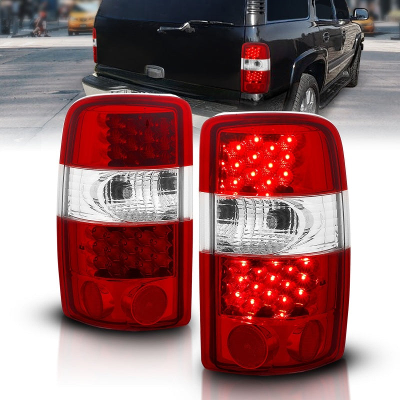 Anzo 2000-2006 Chevrolet Suburban LED Taillights Red/Clear
