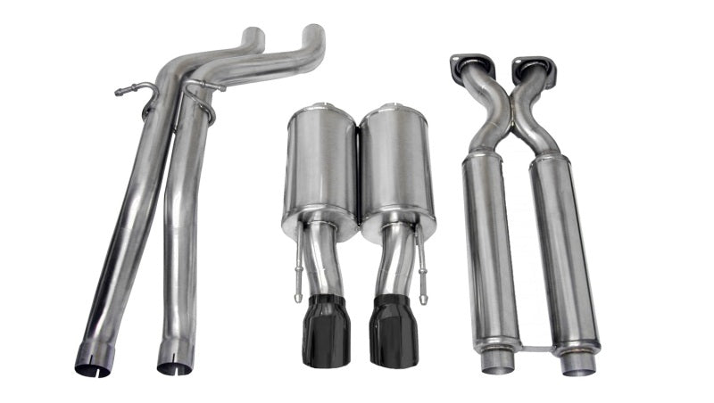 Corsa Performance 2.5" Dual Center Rear Exit Cat-Back Exhaust System with 4.0"
