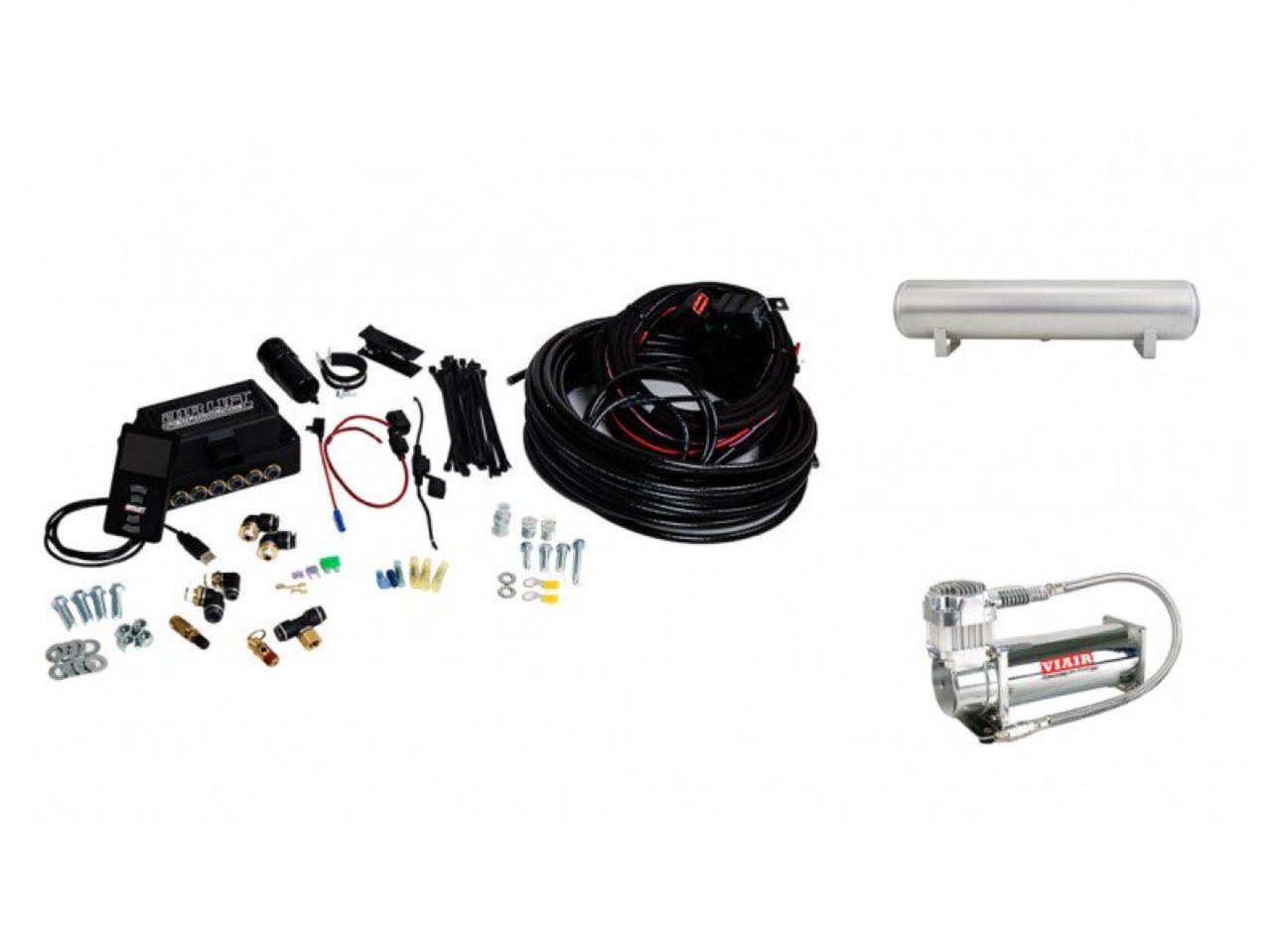AIRLIFT Performance 3P(1/4" Air Line, 4 Gallon 5-Port Lightweight Raw Aluminum