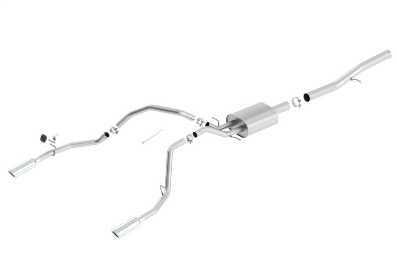 Borla 14 Silv/Sierra 1500 EC Std/CC Short 143.5in WB ATAK Single Split Rear Exit Cat-Back Exhaust 140572