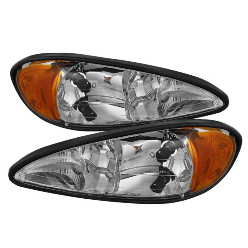 SPYDER Xtune Pontiac Grand Am 99-05 Crystal Headlights Chrome HD-JH-PGAM99-AM-C 9023514