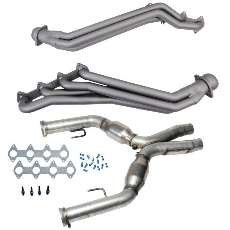 BBK 05-10 Ford Mustang GT 1 5/8 Long Tube Headers w/High Flow Catted X-Pipe (Ti Ceramic) 16412