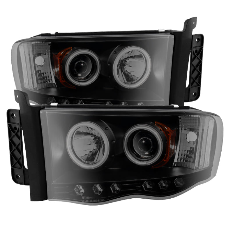 Spyder Dodge Ram 1500 02-05 03-05 Projector Headlights CCFL Halo LED Blk Smke PRO-YD-DR02-CCFL-BSM 5078797