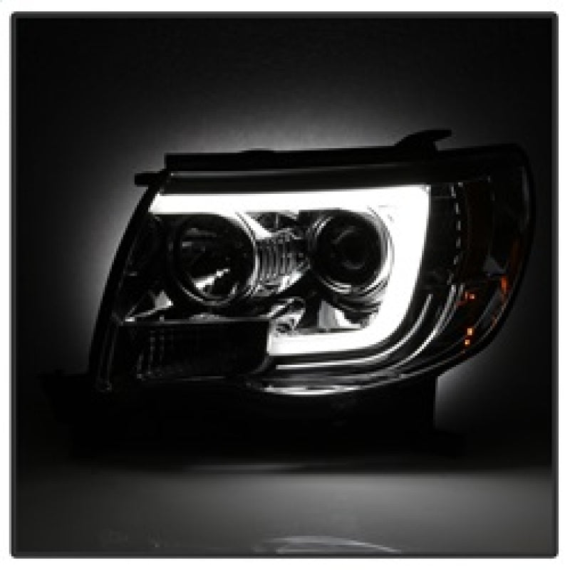 Spyder Toyota Tacoma 05-11 Projector Headlights - Light Bar DRL - Chrome PRO-YD-TT05V2-LB-C 5084668