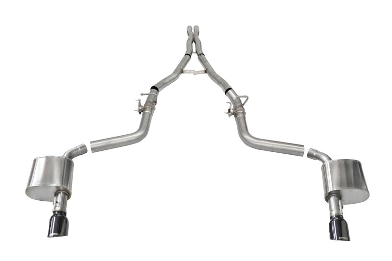 Corsa 15-21 Charger SRT/Hellcat/Redeye 2.75in Valved Catback DRE w/ Single 4.5in Blk PVD Tips 21072BLK