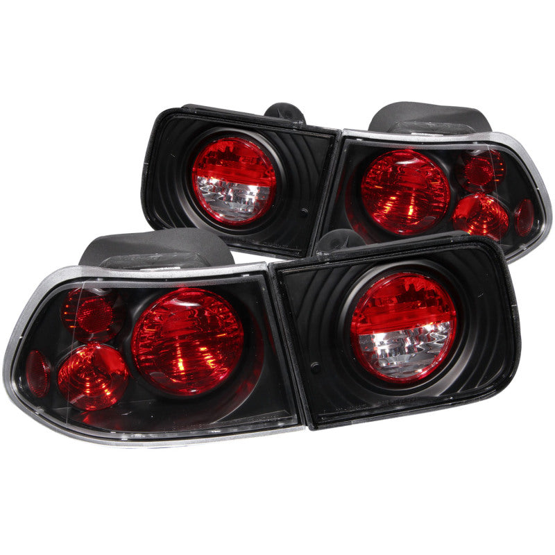 Anzo 1996-2000 Honda Civic Taillights Black