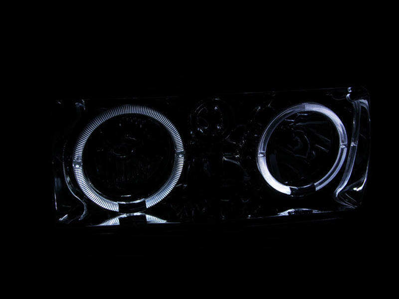 Anzo 1991-1994 Toyota Land Cruiser Crystal Headlights w/ Halo Chrome
