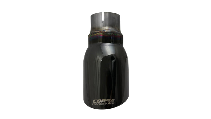 Corsa Single Universal 2.5in Inlet / 4in Outlet Black PVD Pro-Series Tip Kit TK004BLK