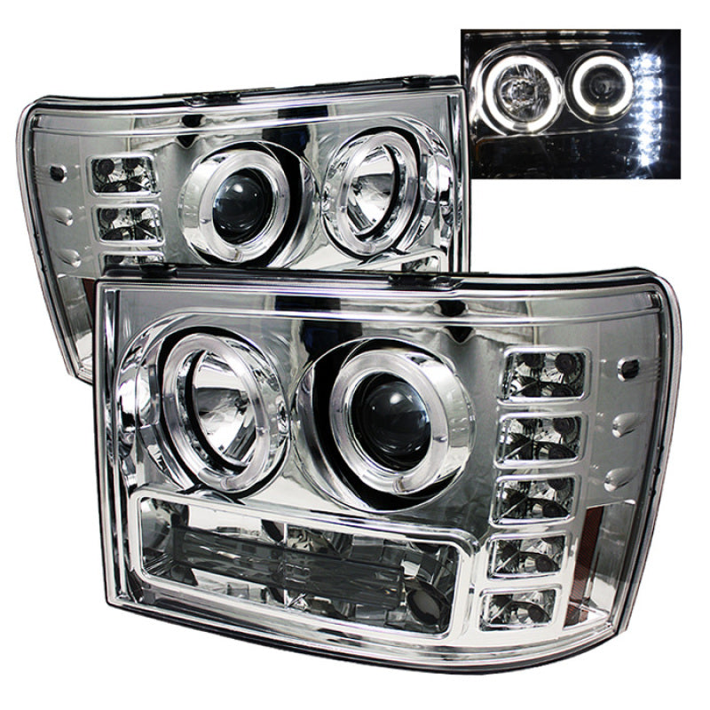 Spyder GMC Sierra 1500/2500/3500 07-13 Projector Headlights LED Halo- LED Chrome PRO-YD-GS07-HL-C 5010612