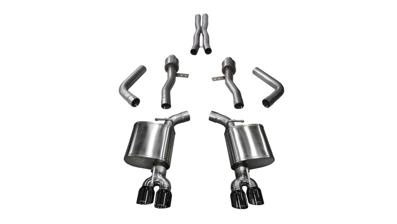 Corsa Performance 15-17 Dodge Challenger Hellcat Dual Rear Exit Sport Exhaust w/ 3.5in
