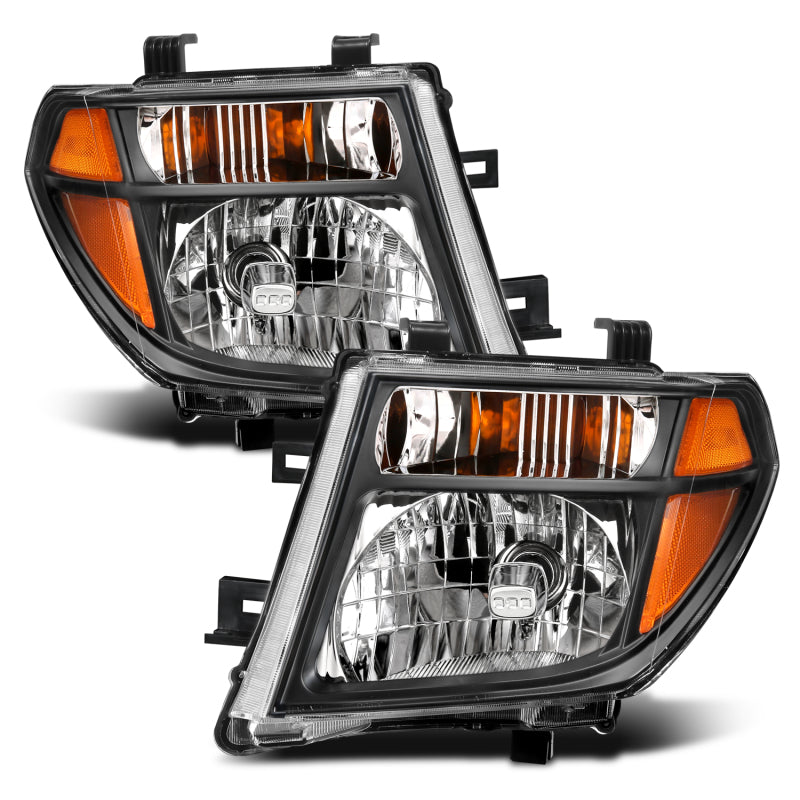 ANZO 2005-2008 Nissan Pathfinder Crystal Headlight  Black Amber 111434