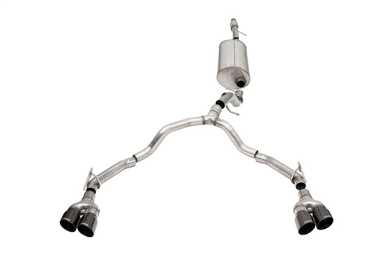 CORSA Performance Corsa 21-22 Tahoe/GMC Yukon 4DR 5.3L 4WD Dual Rear 3in - 2.75in Sport Cat-Back DW 4in BLK Tips 21127BLK
