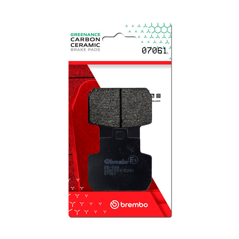 Brembo OE Gilera Fuoco/Piaggio X8/Piaggio X9 Carbon Ceramic Brake Pad - Rear 07061