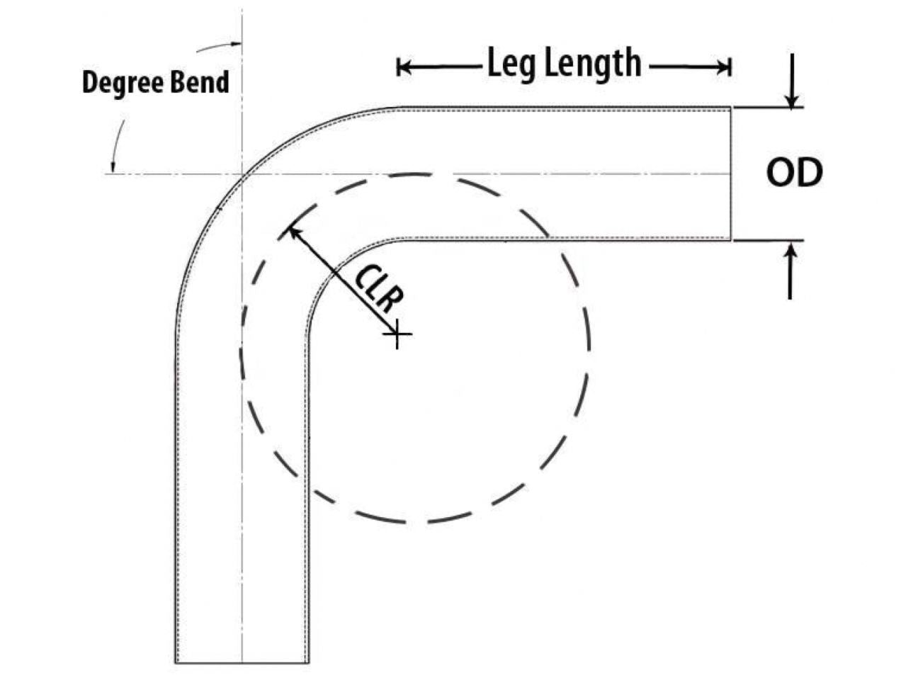 HPS Performance Products HPS 3-1/4" OD 15 Degree Bend 6061 Aluminum Elbow Pipe Tubing 16 Gauge w/ 3 1/2" CLR