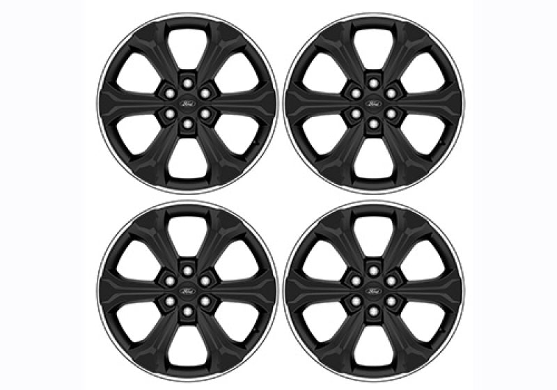 Ford Racing 2024 F-150 22in Wheel Kit - Black w/Machined Face M-1007K-S2295BA