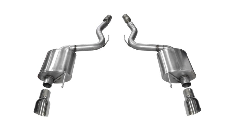 Corsa Performance 2015 Ford Mustang GT 5.0 3in Axle Back Exhaust Polish Dual Tips (Touri