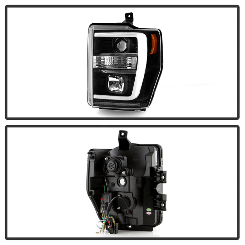 Spyder Ford F-250/350/450 08-10 V2 High-Power LED Headlights-Switch Back-Black PRO-YD-FS08PL-SBLB-BK 5087751