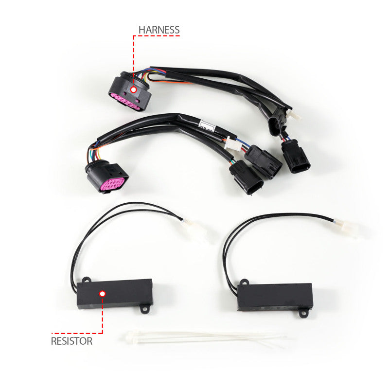 ANZO 09-18 Dodge Ram 1500/2500/3500 Full LED Proj Headlights w/Switchback Light Bar - Black 111595