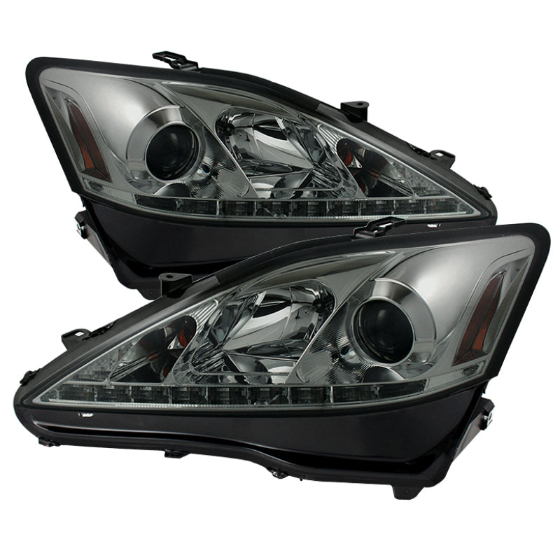 SPYDER Lexus IS 250/350 2006-2010 Projector Headlights DRL Smoke PRO-YD-LIS06-DRL-SM 5080066