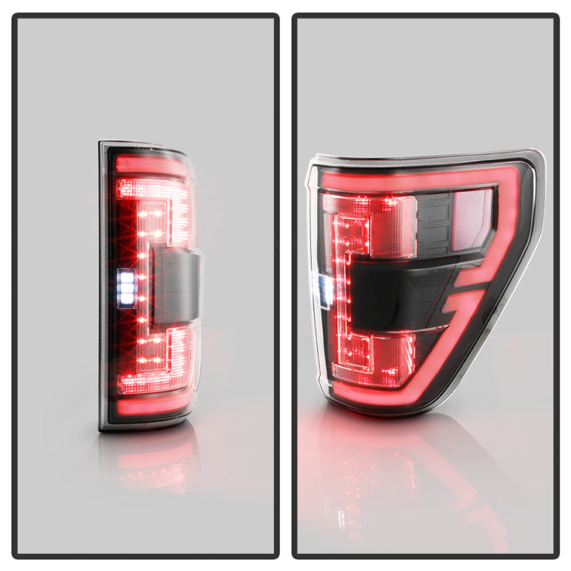 SPYDER 21-23 Ford F150 (Factory Halogent) Light Bar LED Tail Lights - Black (ALT-YD-FF15021HAL-BK) 5088772