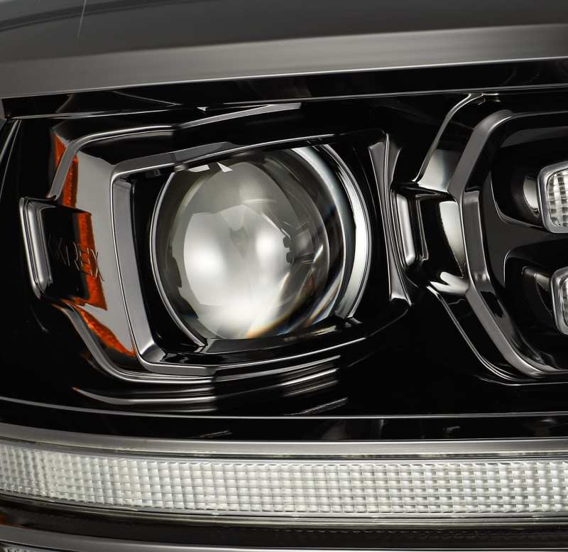 AlphaRex 09-18 Dodge Ram 2500HD LUXX LED Proj Headlights Plank Style Black w/Seq Signal/Smoked DRL 880520 *Discontinued