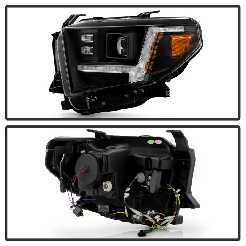 SPYDER Signature 14-21 Toyota Tundra SR/SR5 Projector Headlights - Black (PRO-YD-TTU14V2SI-SBSEQ-BK) 5088802