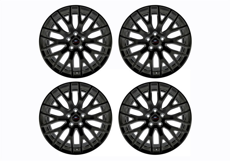 Ford Racing 15-16 Mustang GT 19X9 and 19X9.5 Wheel Set with TPMS Kit - Matte Black M-1007K-M19XB