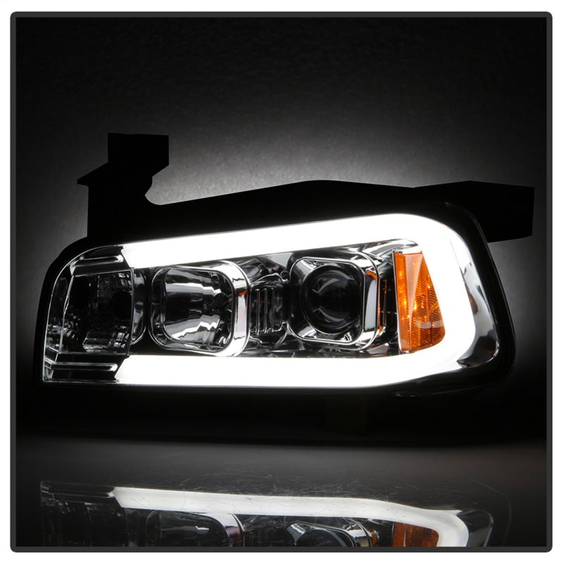 Spyder Dodge Charger 06-10 Projector Headlights - LED Light Bar - Chrome PRO-YD-DCH05V2-LB-C 5085238