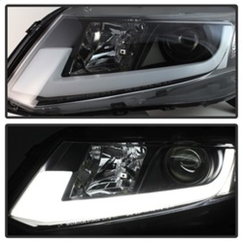 Spyder Honda Civic 2012-2014 Projector Headlights - Light Bar DRL Black PRO-YD-HC12-DRL-BK 5076519
